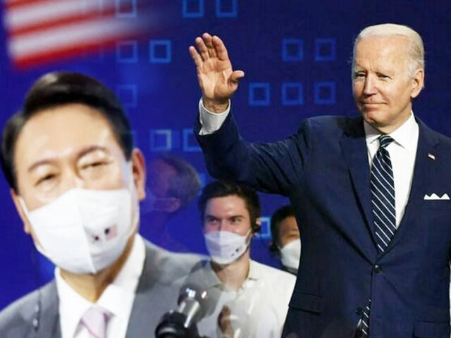 Joe Biden llega a Corea del Sur en el inicio de su gira por Asia