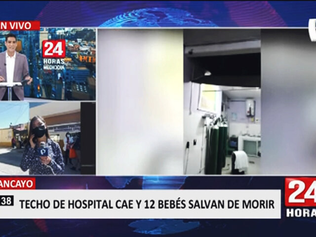 ¡Techo de hospital se desploma! área de recién nacidos colapsó en Huancayo