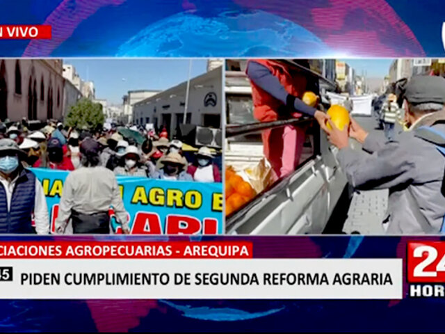Arequipa: protestan contra el gobierno por no cumplir con segunda reforma agraria