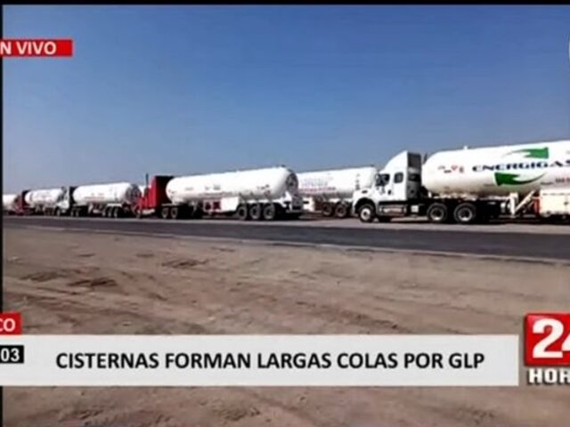 Pisco: Camiones cisternas forman largas colas por GLP