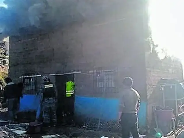 Huancayo: sujeto en estado de ebriedad rocía gasolina e intenta quemar a su esposa e hijos
