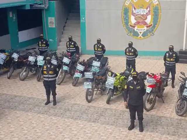 Policía Nacional recupera motos robadas y ahora busca a sus dueños para devolvérselas
