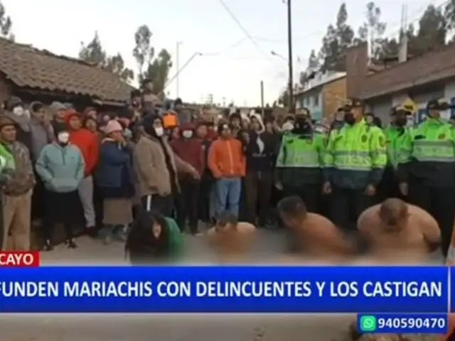 Huancayo: comuneros confunden a mariachis con delincuentes y los castigan a latigazos