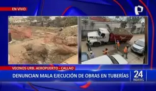 Reclamo en el Callao: Vecinos denuncian mala ejecución de obras en tuberías
