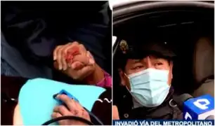 SMP: patrullero atropella a mujer tras invadir vía exclusiva del Metropolitano