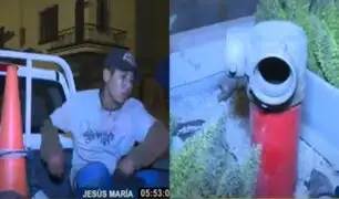 Jesús María: atrapan a dos delincuentes cuando robaban tapa de hidrante para incendios