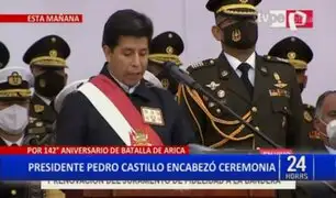 Pedro Castillo encabezó ceremonia por el aniversario de la Batalla de Arica