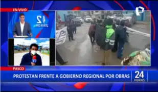 Pasco: Protestan frente a gobierno regional por incumplimiento de obras
