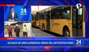 Comas: Alcalde de Lima supervisa obras de ampliación del Metropolitano