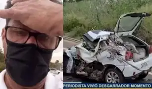 Desgarrador: Reportero relataba accidente vial y descubrió en vivo que víctima fatal es su hijo