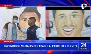 Selección Peruana: Murales de Cueva, Carrillo y Lapadula adornan las calles de Huacho