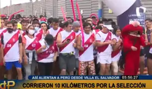 Perú vs Australia: cientos de vecinos de VES participan de maratón en apoyo a la bicolor