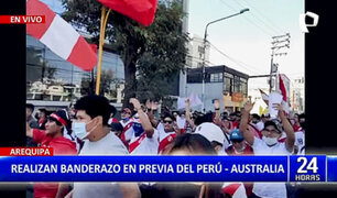 Repechaje: arequipeños realizaron banderazo previo al Perú-Australia