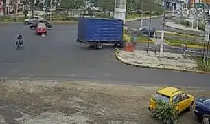 SJL: Camión atropella a ciclista en peligroso cruce y lo deja grave