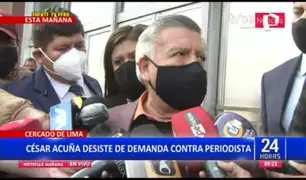Cesar Acuña sobre demanda contra periodista: “Se equivocó y tiene derecho a reivindicarse”