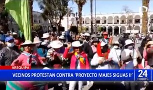 Arequipa: vecinos protestan contra la ejecución de proyecto
