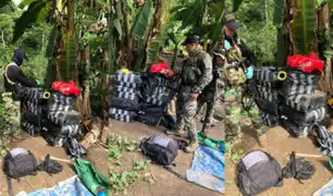 Decomisan más de 300 kilos de cocaína cerca a una pista de aterrizaje clandestina en Ucayali