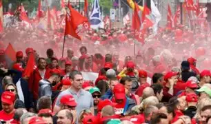 "Mejorar salarios para enfrentar crisis": Miles protestan ante el aumento del costo de vida en Bélgica