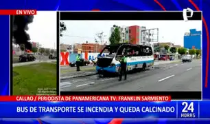 Callao: bus de transporte público se incendia en avenida La Marina