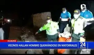 Macabro hallazgo en Huaura: vecinos hallan cuerpo de hombre quemándose entre matorrales