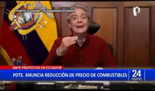 Ecuador: Presidente anuncia reducción de precio de combustibles tras protestas