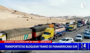 Día 2 del paro: bloquean kilómetro 48 de la Panamericana Sur