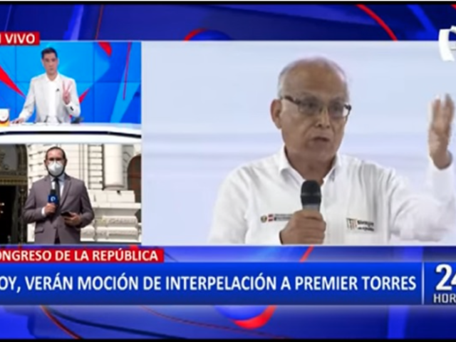 Congreso: Hoy se debate moción de interpelación contra premier Anibal Torres