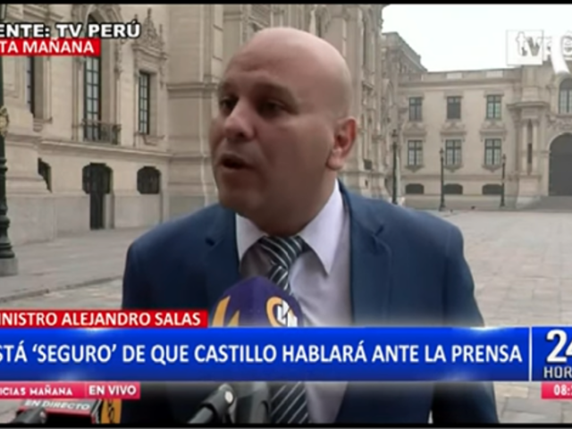 Ministro de Cultura asegura que Pedro Castillo se pronunciará ante la prensa