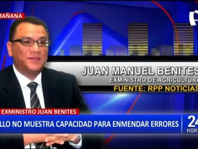 Exministro Benites se pronuncia tras la renuncia de Javier Arce