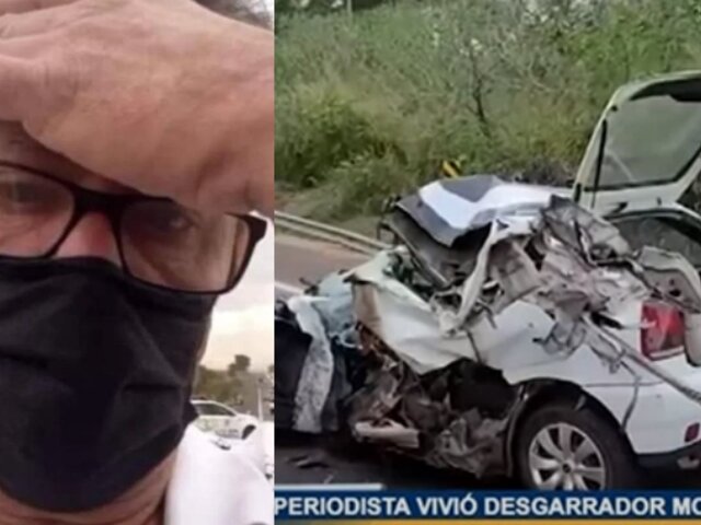 Desgarrador: Reportero relataba accidente vial y descubrió en vivo que víctima fatal es su hijo