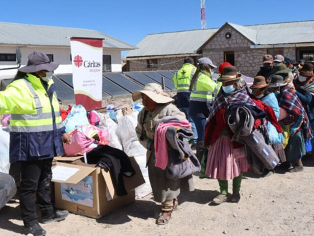 Arequipa: pobladores de zonas altas reciben ropa de abrigo para enfrentar bajas temperaturas