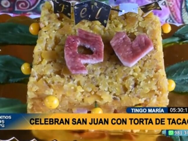 Tingo María: preparan novedosa torta de tacacho previo al Día de San Juan