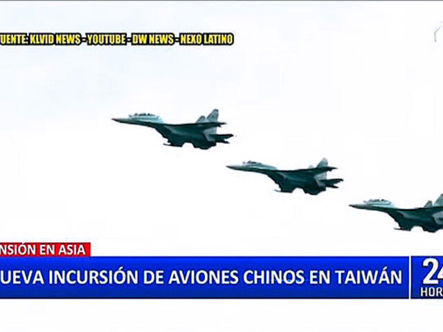 Taiwán alerta incursión de aviones militares chinos en su espacio aéreo