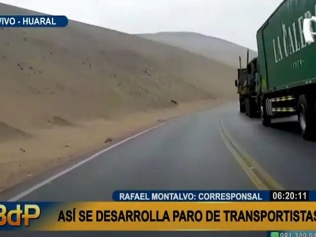 Día 1 de paro: Vía Huaral- Lima no se encuentra bloqueada