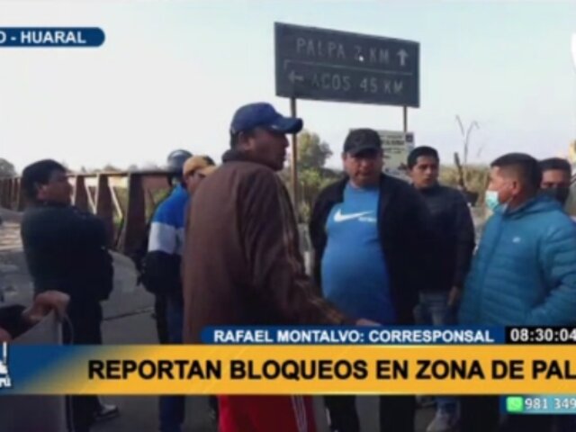 Paro de transportistas: Reportan bloqueo de puente en zona de Palpa, Huaral
