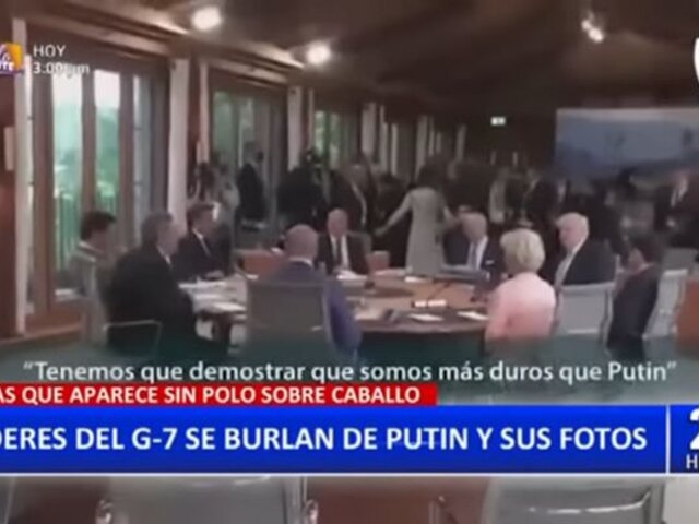 Cumbre del G7: Líderes políticos se burlan de Vladimir Putin y sus fotos