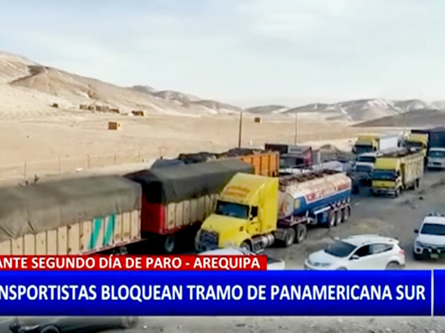 Día 2 del paro: bloquean kilómetro 48 de la Panamericana Sur