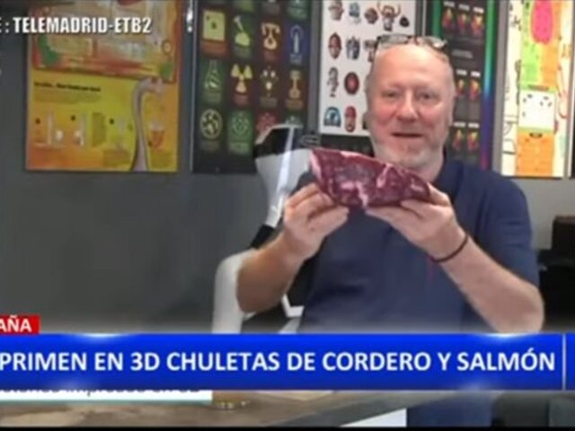 España: Imprimen en 3D chuletas de cordero y salmón