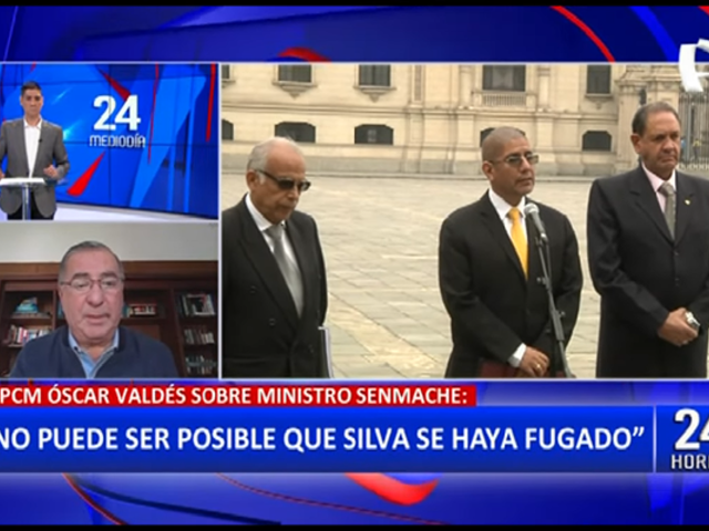 ExPCM Óscar Valdes: "Hay responsabilidad política del ministro Senmache en fuga de Silva"
