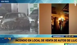 Surquillo: explosión de un mini cooper causa incendio en local de autos de lujo
