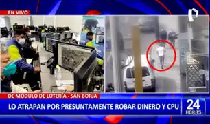 San Borja: recuperan dinero y CPU sustraído por sujeto que manipuló módulo de lotería