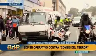 “Combis del Terror”: Operativo en contra de irresponsables conductores