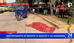 Los Olivos: Asesinan a mototaxista por resistirse a robo