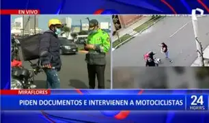 Miraflores: Realizan operativo contra motociclistas informales