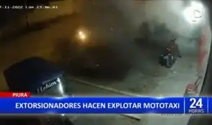 Piura: Extorsionadores hacen explotar mototaxi en las afueras de un bar