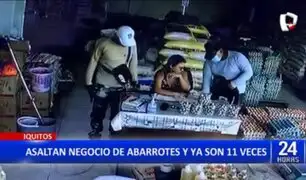 ¡Ya son 11 veces! Delincuentes asaltan tienda de abarrotes en Iquitos