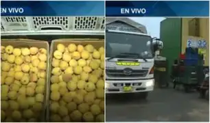 Mercado de Frutas: camiones llegan y abastecen productos con normalidad pese a paro