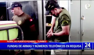 Penal de Tumbes: hallan funda de arma y cuadernos con números telefónicos