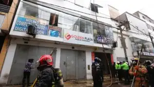 Gamarra: clausuran galería comercial tras incendio registrado
