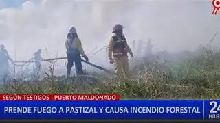 Puerto Maldonado: incendio consumió gran cantidad de bosques